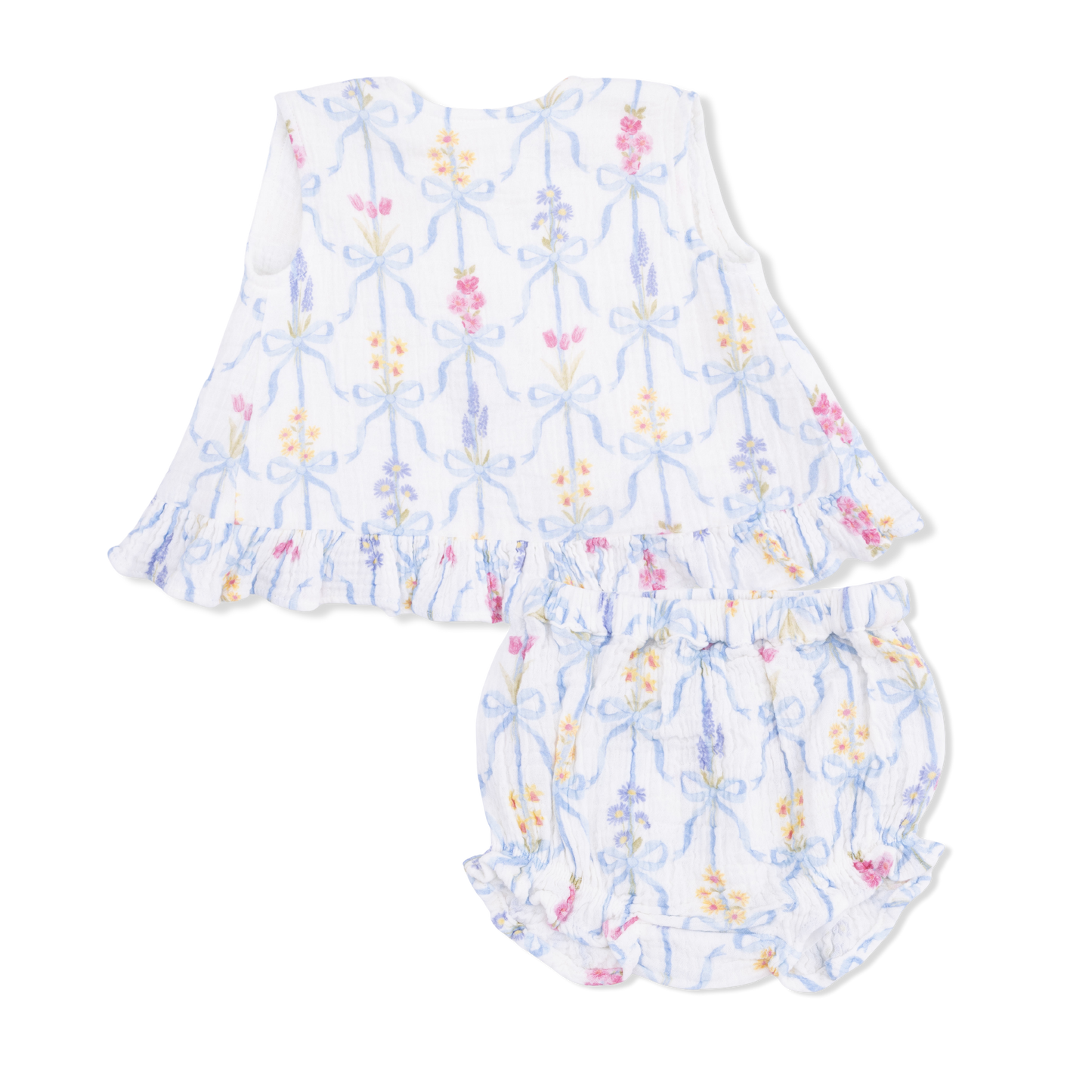 Ruffle Back Top and Bloomer - Ribbon Bouquet