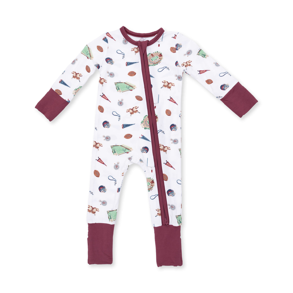 Convertible Romper - Vintage Football