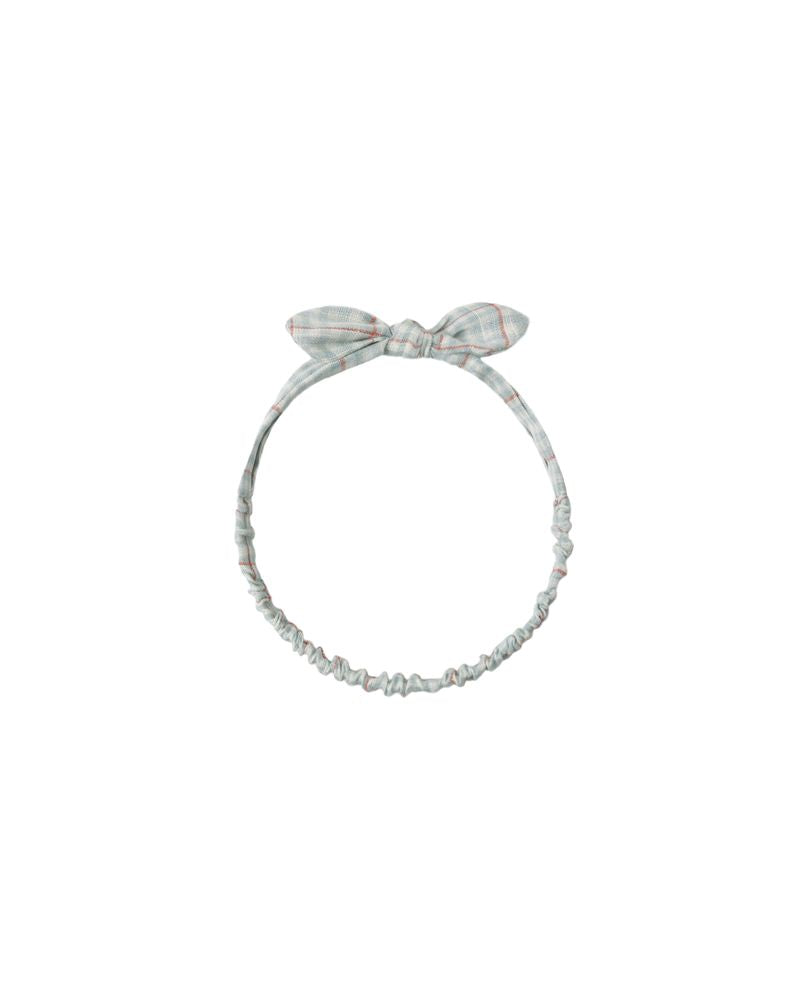Rylee + Cru - Baby Headband - Light Blue Plaid