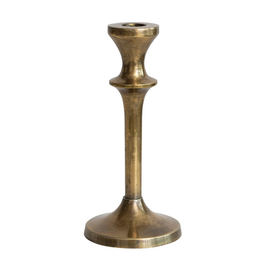 Brass Taper Candle Holder - Antique Brass Finish