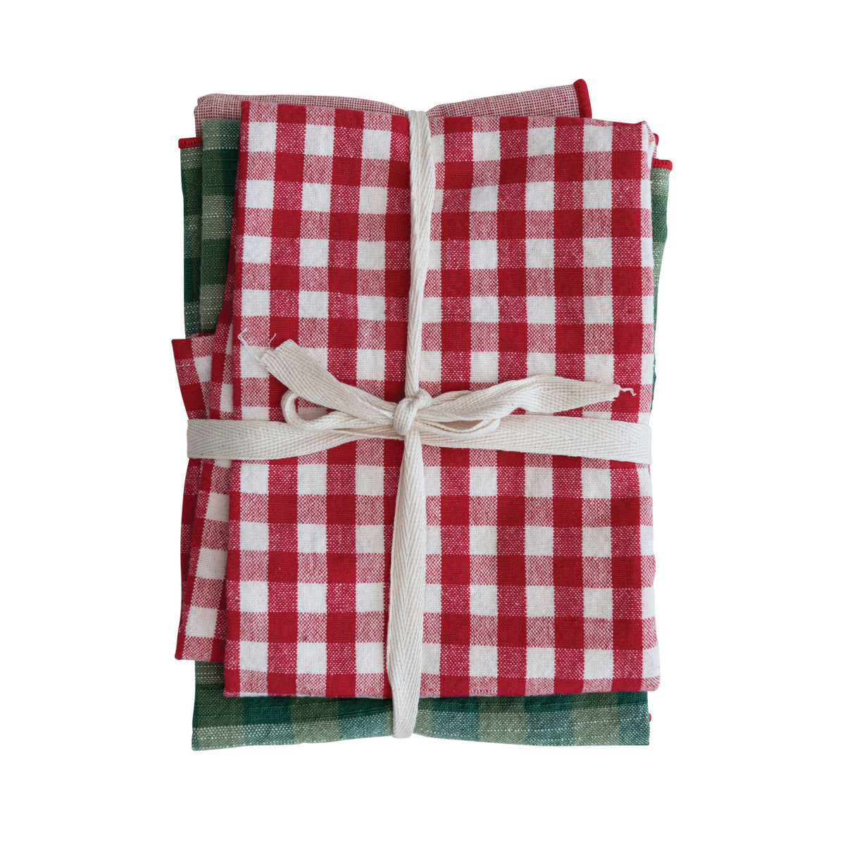 Woven Cotton Tea Towels - Set of 3