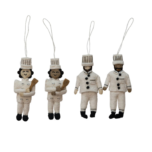 Wool Felt Chef Ornament