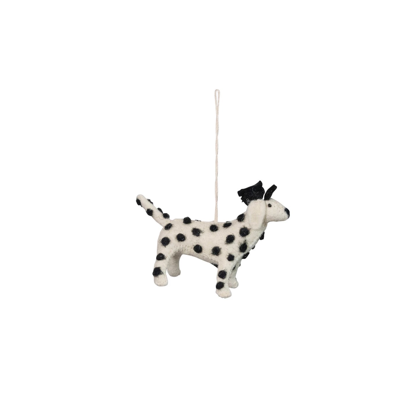 Wool Felt Dalmatian Dog Ornament