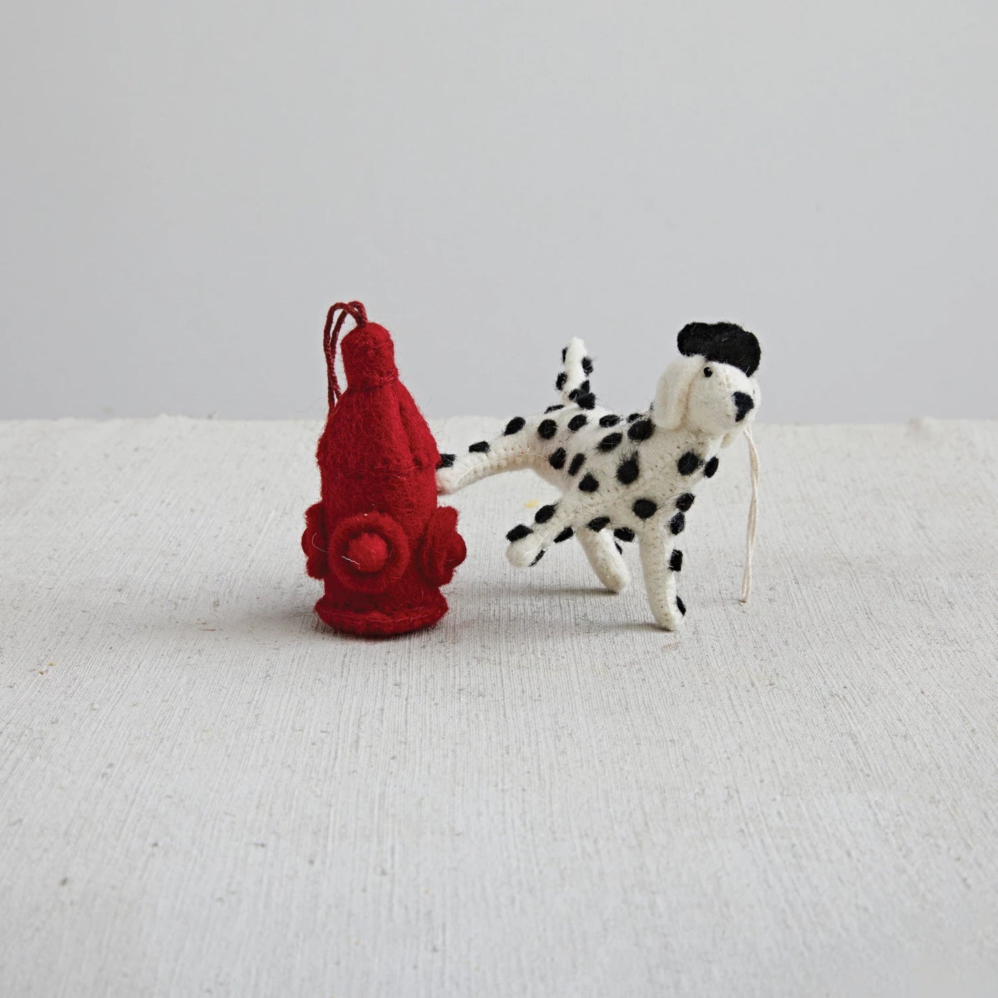 Wool Felt Dalmatian Dog Ornament