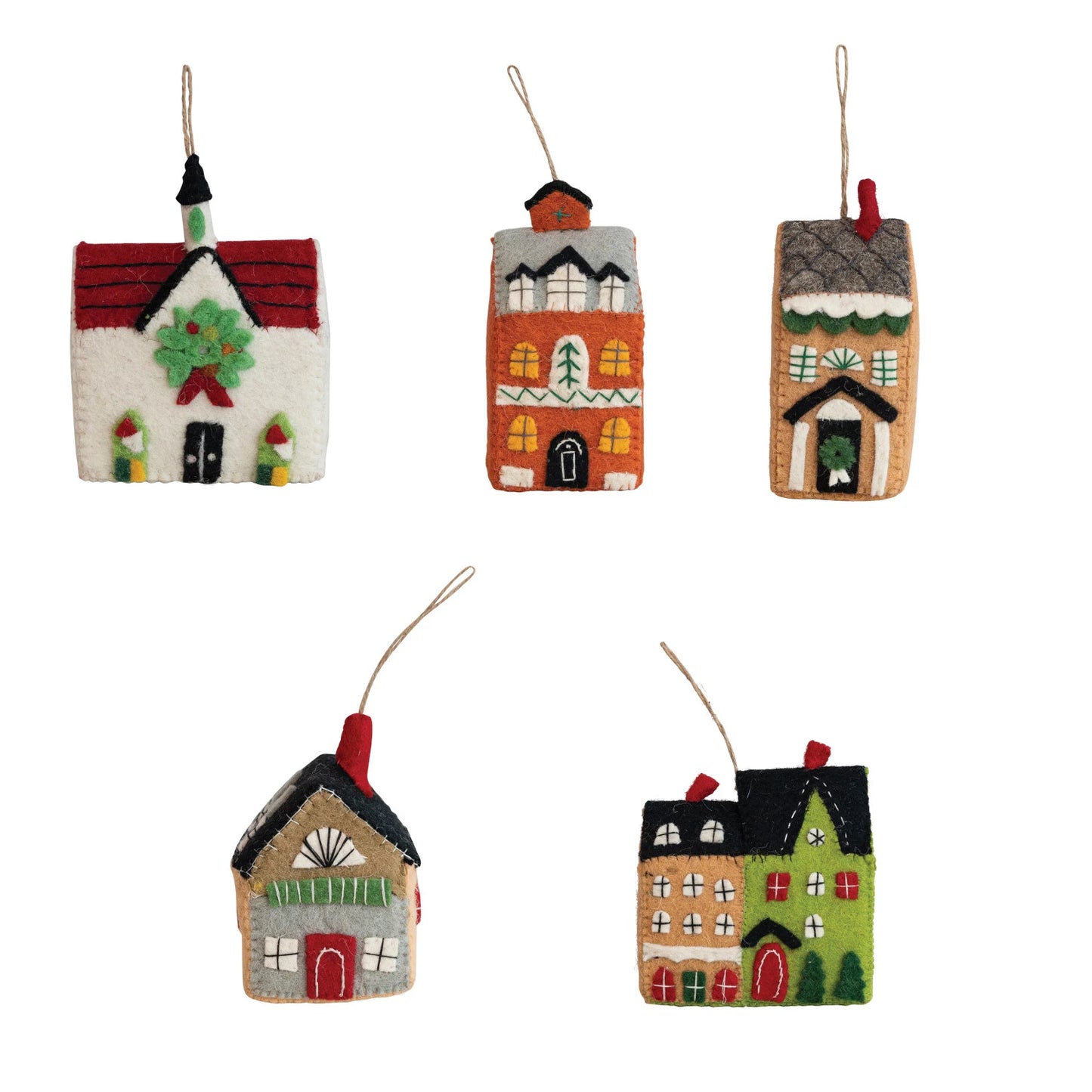 Wool Felt House Ornament