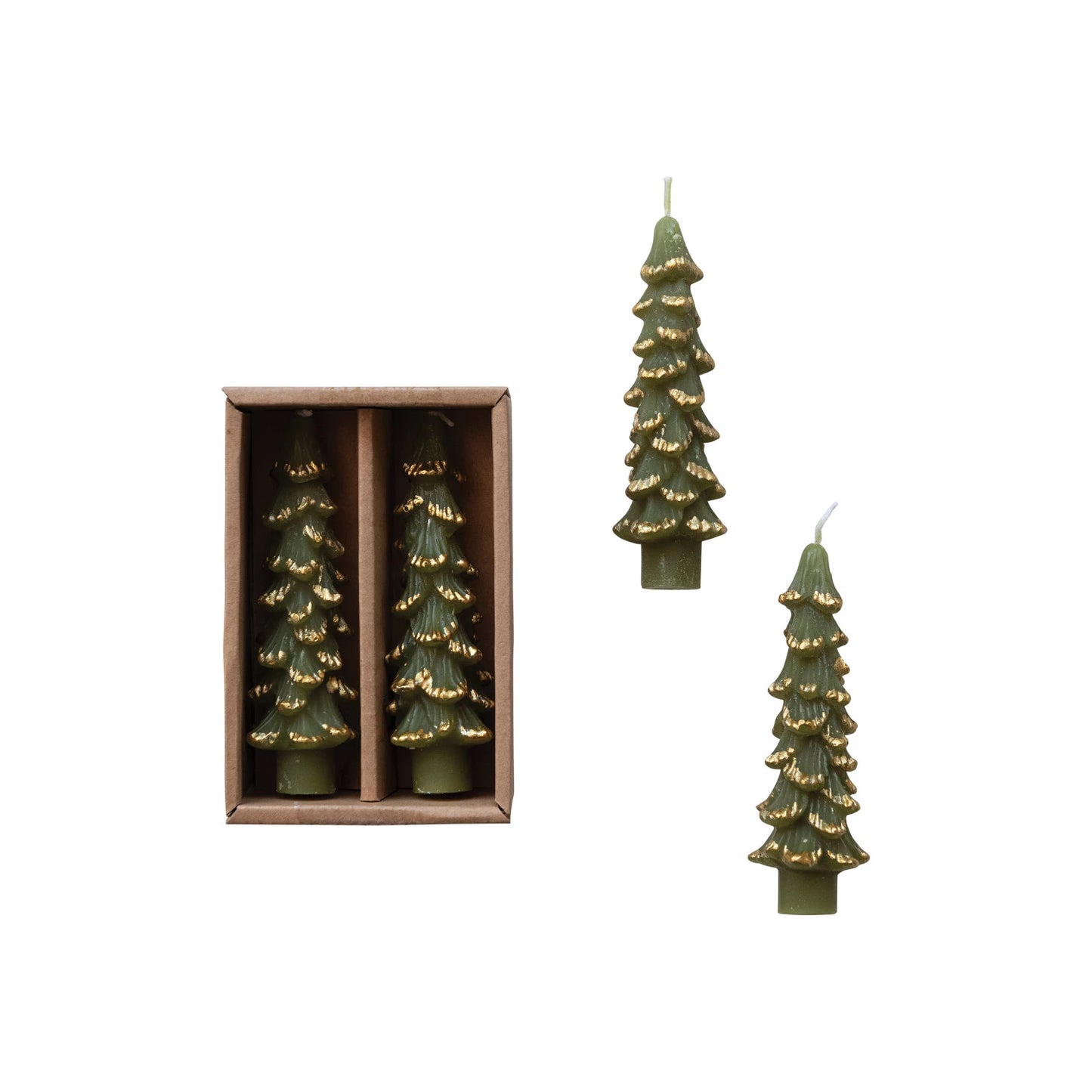 Unscented Tree Candle Taper - Small - Evergreen