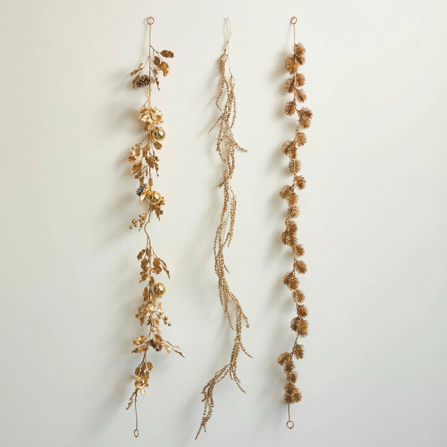 Faux Leaf Garland - Gold