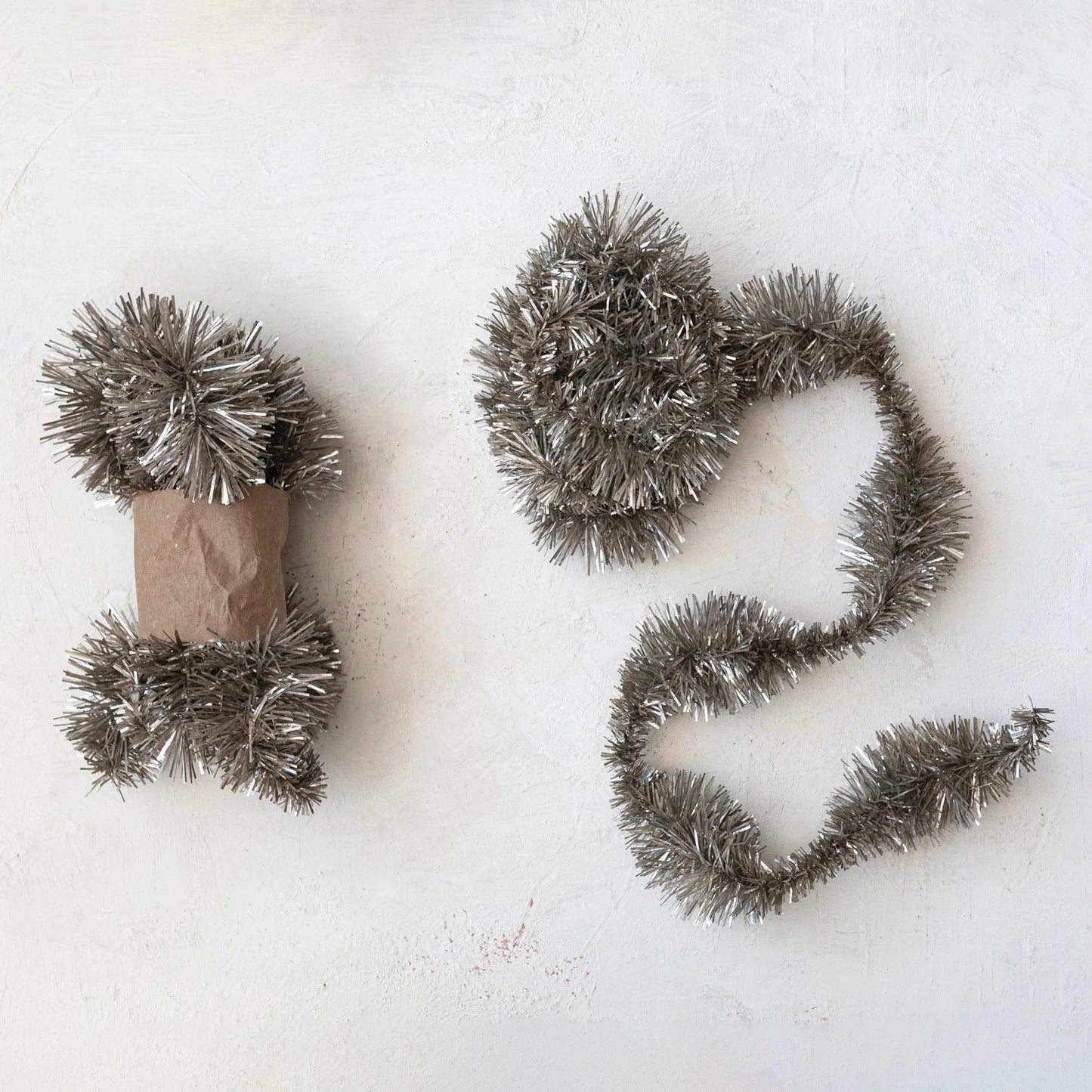 Tinsel Garland - Antique Silver Finish