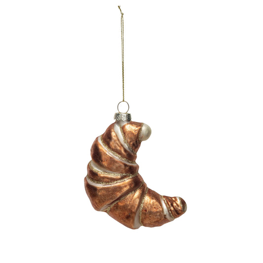 Glass Croissant Ornament