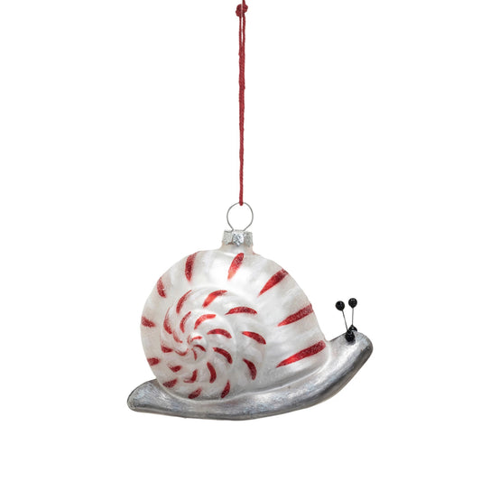 Hand-Painted Glass Snail Ornament