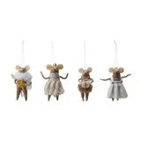 Wool Felt Mouse Ornament - Party Clothes