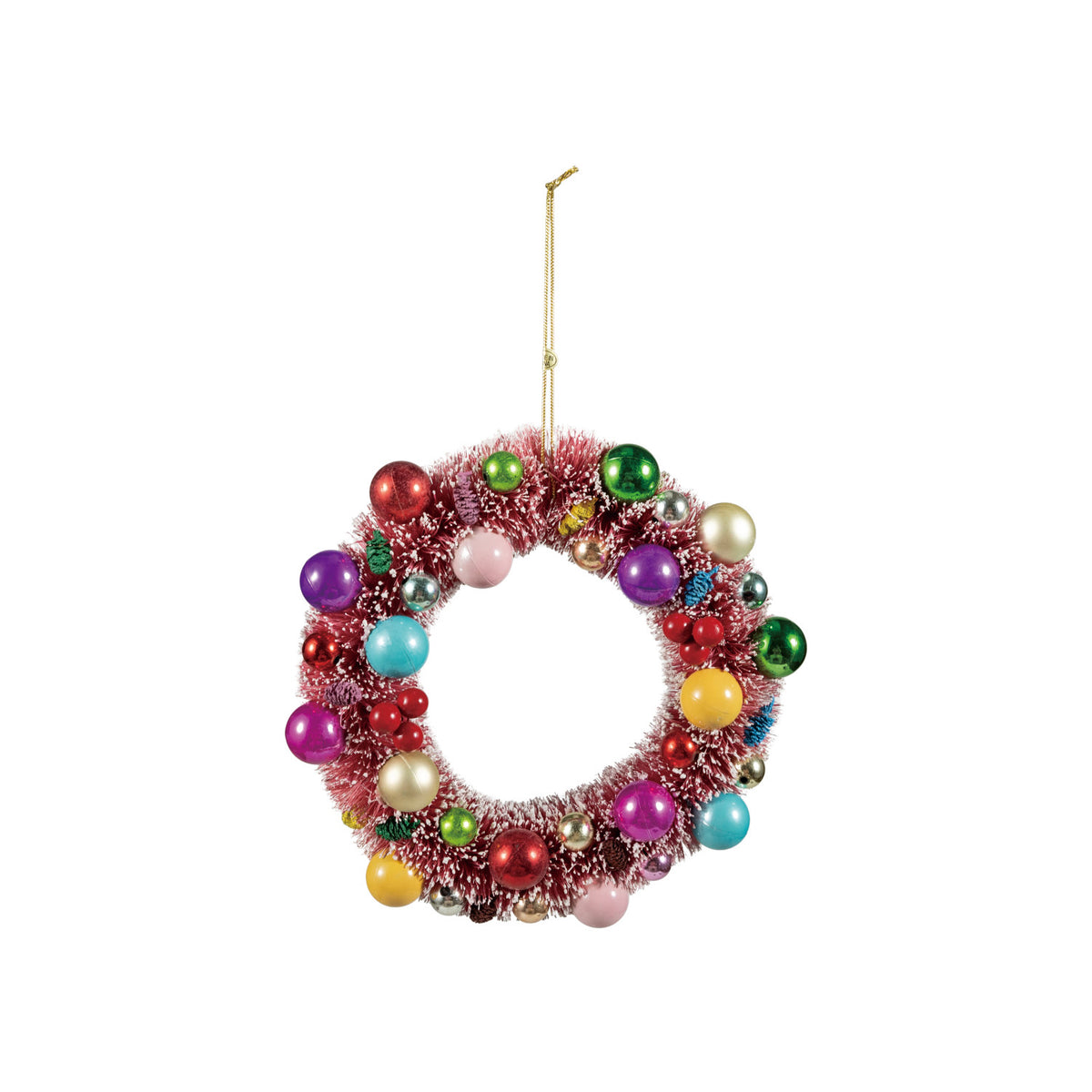 Sisal Wreath with Ornaments & Glitter