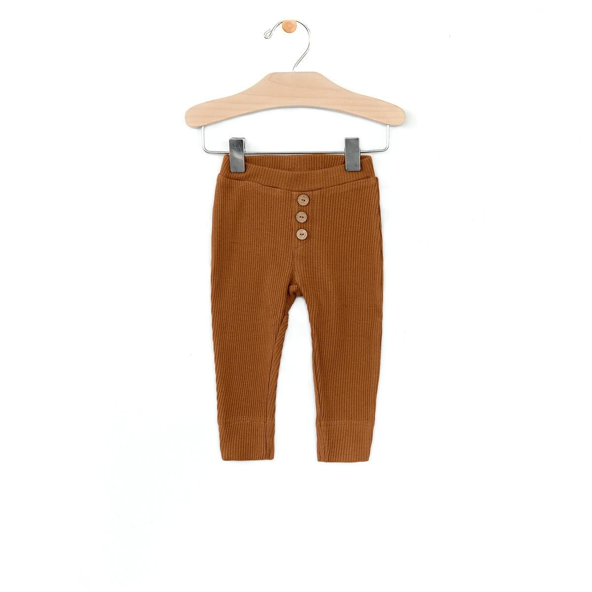 City Mouse - Rib Cuff Pant - Toffee - LAST ONE - 6-9M