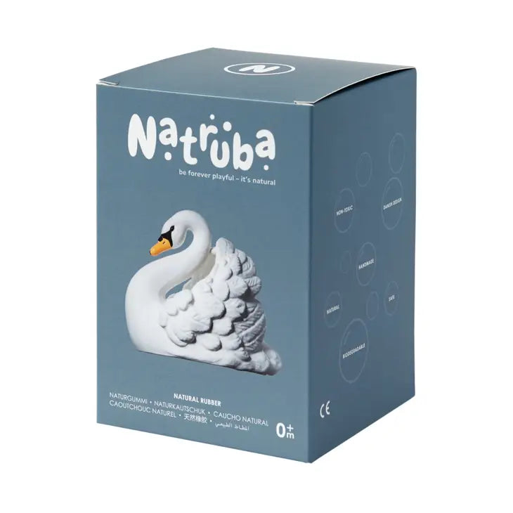Natruba - Natural Rubber Bathtoy Swan - White - Small