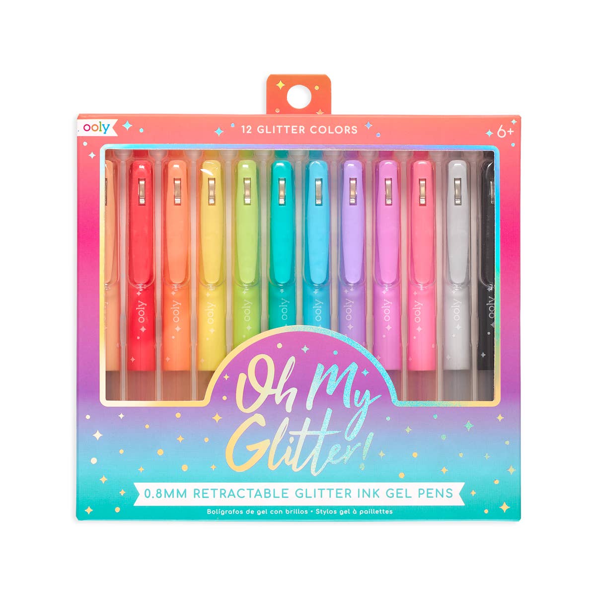 OOLY - Oh My Glitter! Retractable Glitter Gel Pens - Set of 12