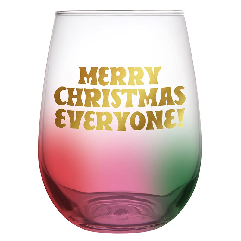 Stemless Wineglass - Merry Christmas Everyone