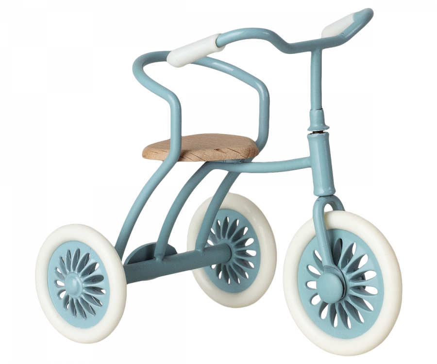Maileg - Abri a Tricycle, Mouse - Petrol Blue