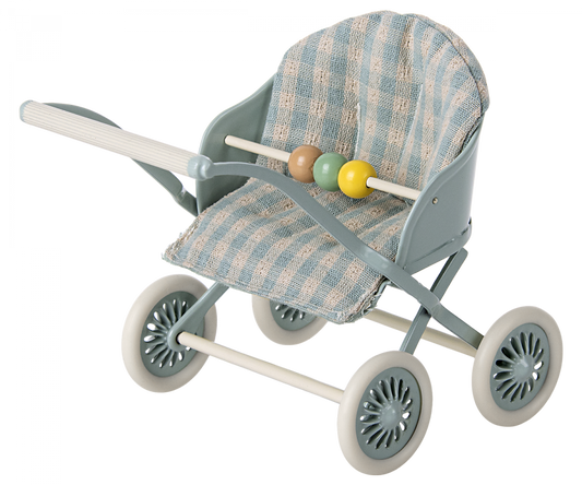 Maileg - Stroller, Baby Mice - Mint