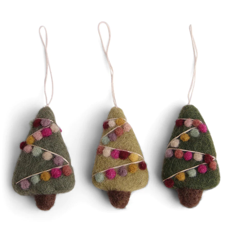 Én Gry & Sif - Felt Christmas Tree Ornaments - Set of 3