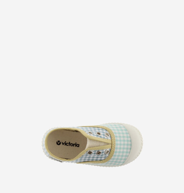 Victoria Shoes - Classic Laceless - Checkered Jade