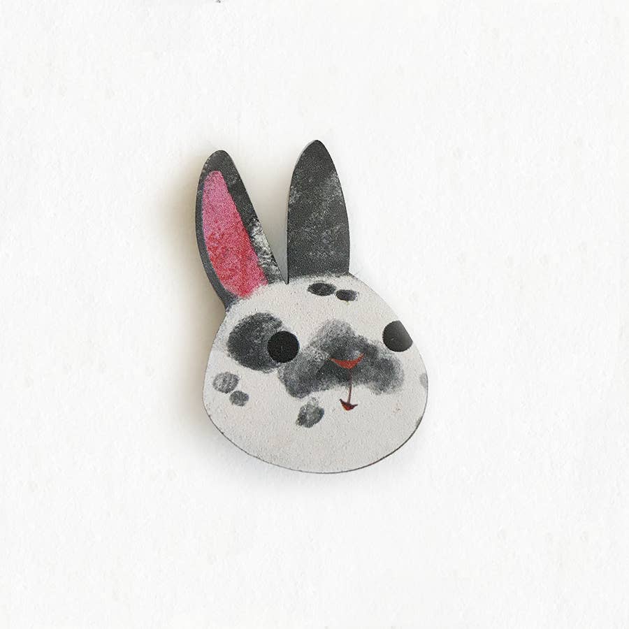 The Little Red House - English Spot Rabbit Wooden Pin
