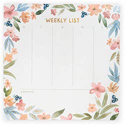 Paper Source - Oversized Floral Weekly List Pad