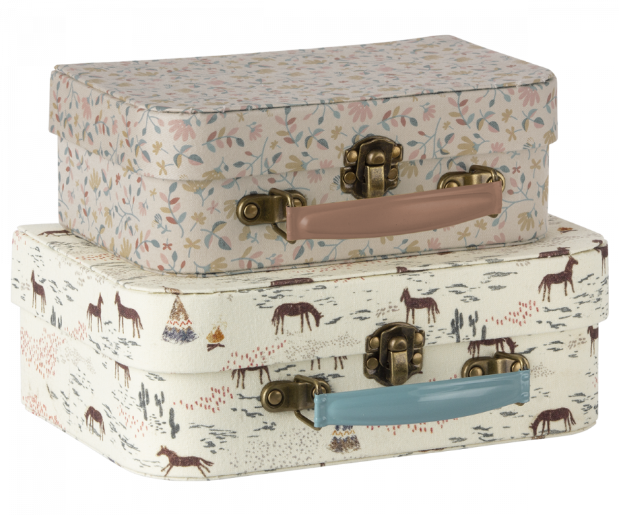 Maileg - Suitcases with Fabric, 2 pcs. Set
