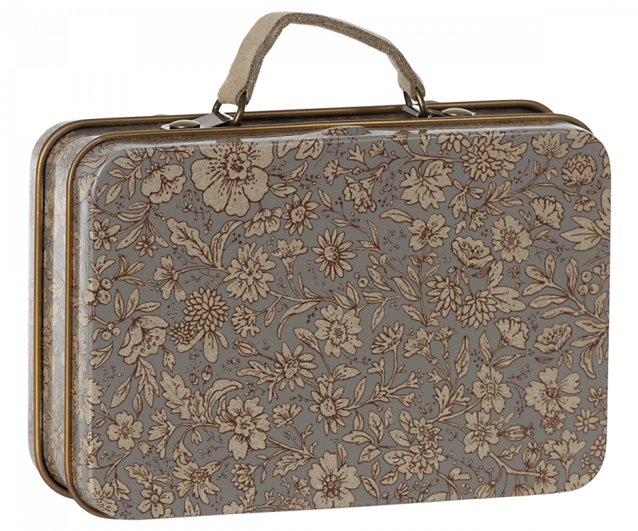 Maileg - Small Suitcase, Blossom - Grey