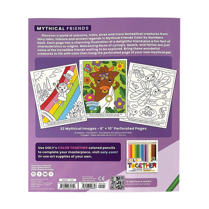 Ooly - Color By Number Coloring Book - Mythical Friends