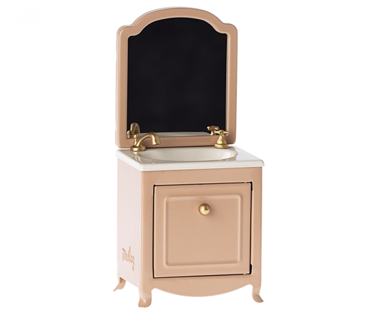 Maileg - Sink Dresser W. Mirror, Mouse - DARK POWDER