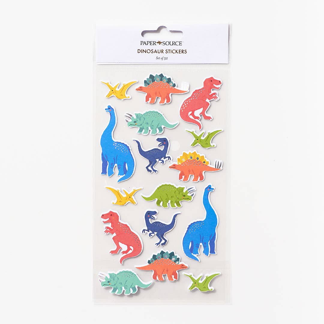 Paper Source - Dinosaur Colorful Stickers S/32