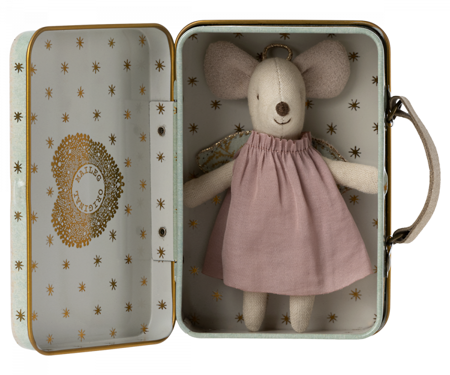 Maileg - Angel Mouse In Suitcase