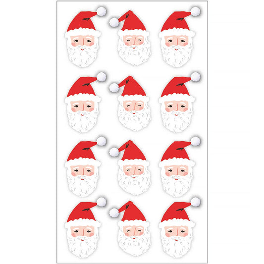 Santa Face with Pom Stickers