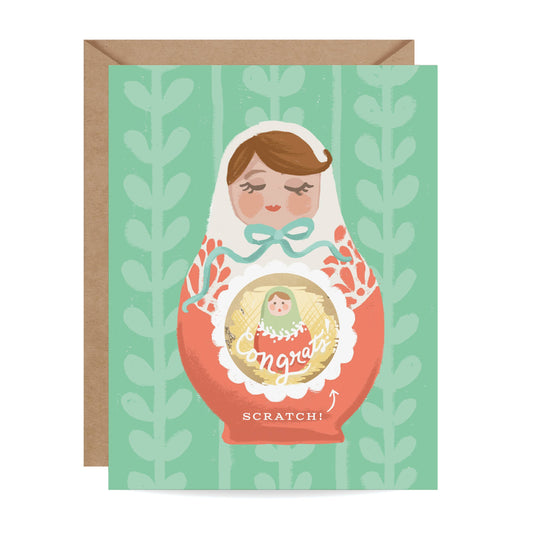 Inklings Paperie - Nesting Doll Scratch-off Card
