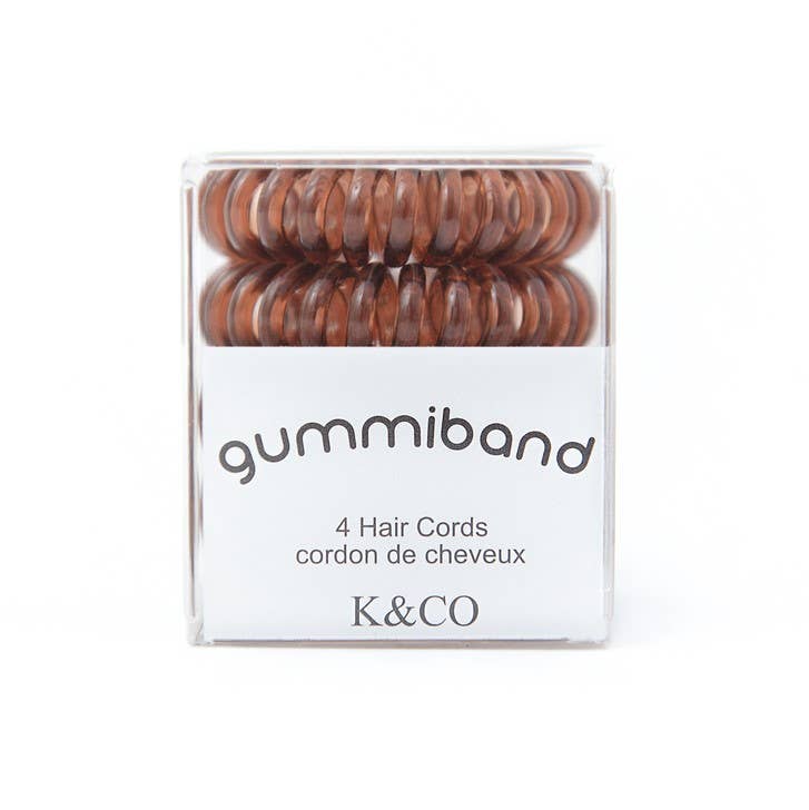 GummiBand - Box of 4  Hair Ties - Brunette