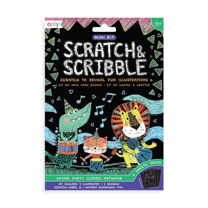 OOLY - Mini Scratch + Scribble - Safari Party