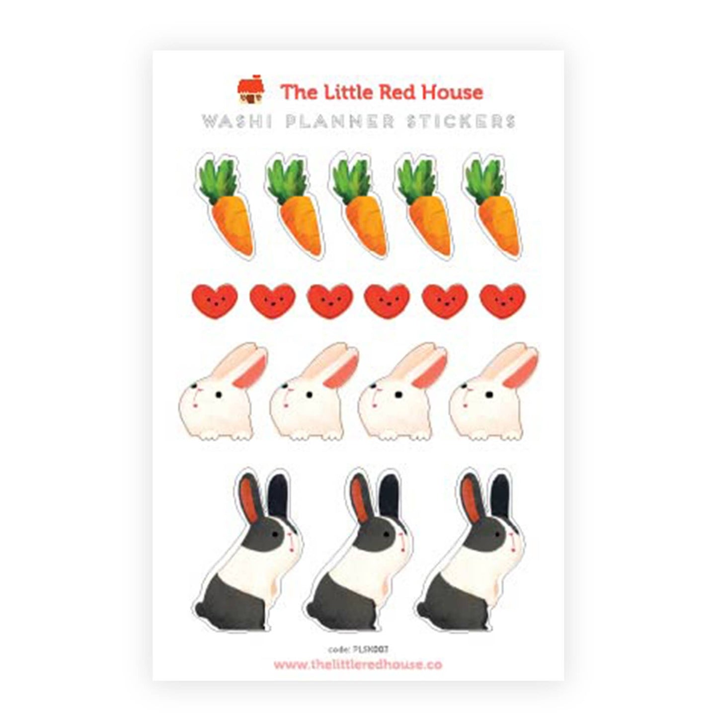 The Little Red House - Carrot Planner Stickers