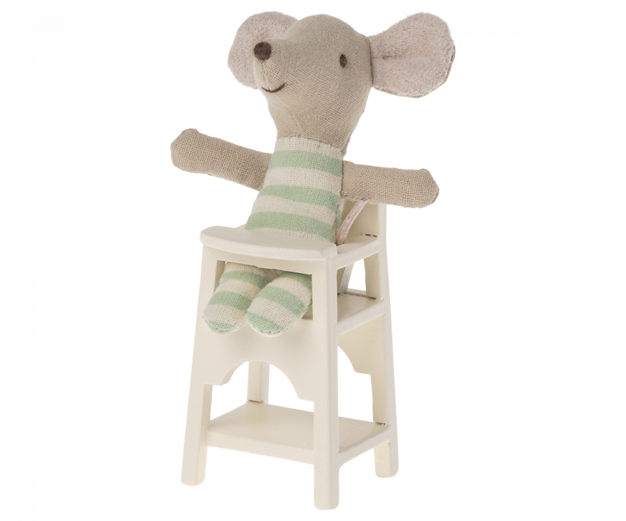 Maileg - High Chair, Mouse - OFF WHITE