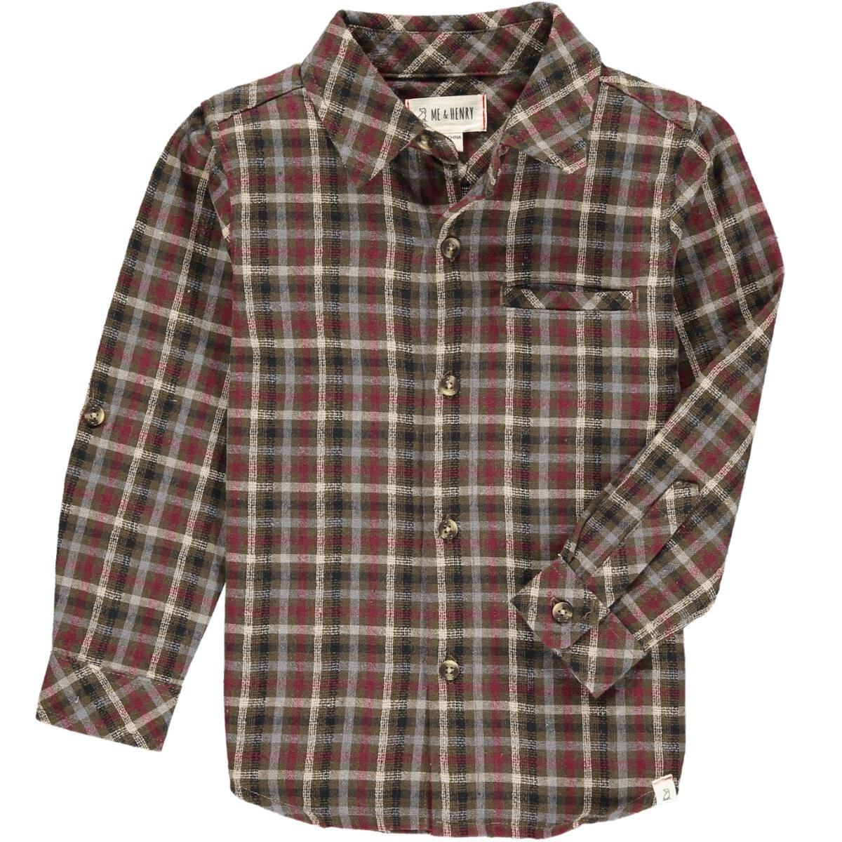 Me & Henry - Atwood Woven Shirt - Brown/Beige Plaid