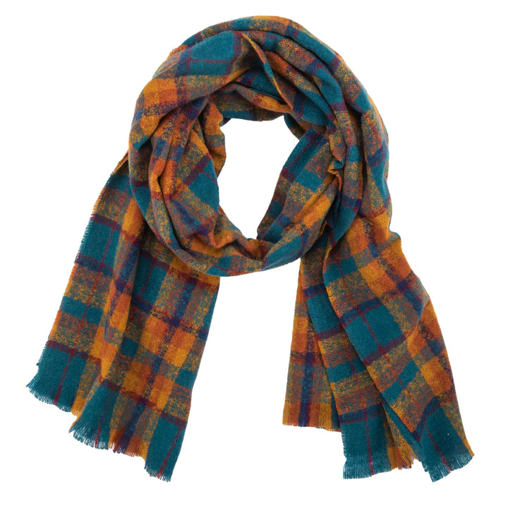 San Diego Hat Company - Women's Woven Plaid Scarf  - Fay