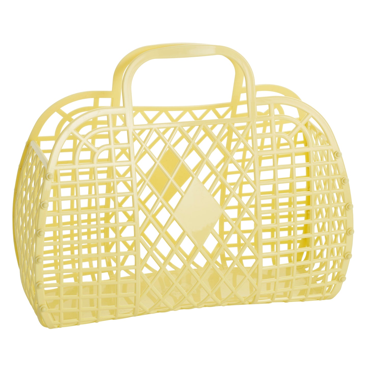 Sunjellies - Large Retro Basket - Yellow