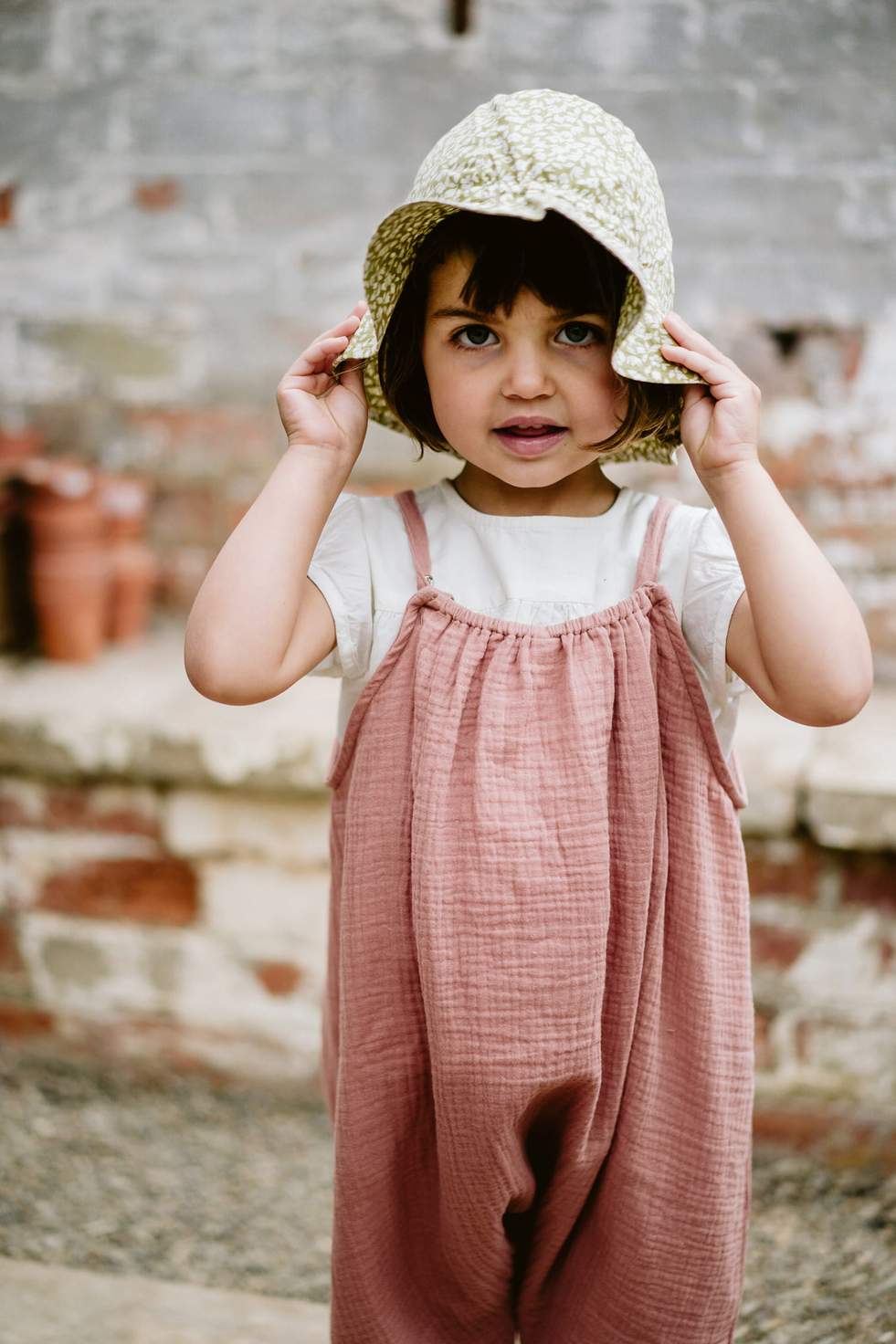 Little Cotton Clothes - Tilly Hat - Blossom Floral Samphire