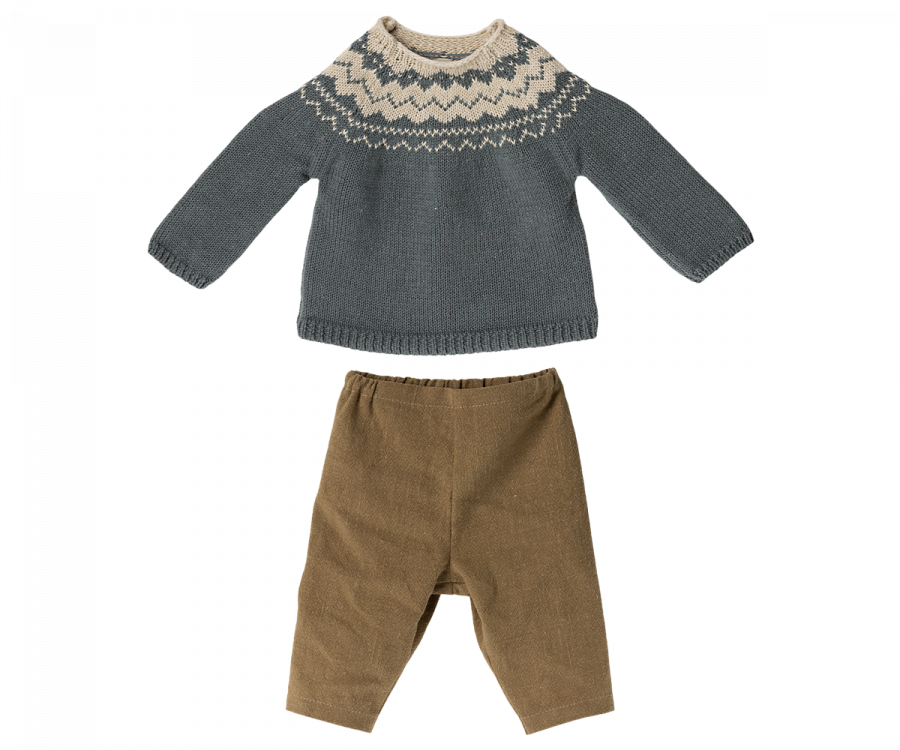 Maileg - Pants and Knitted Sweater - SIZE 5