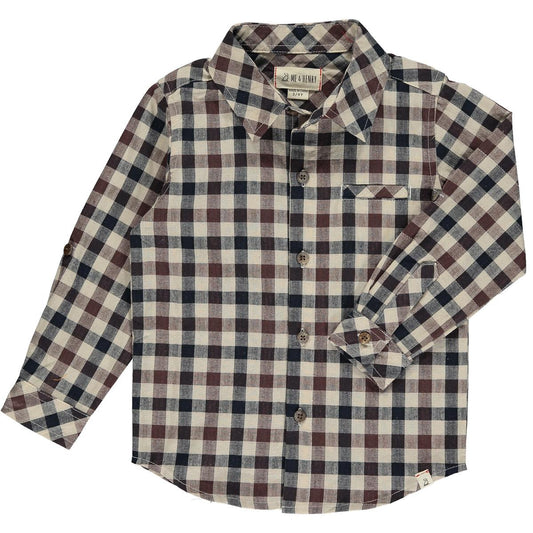 Me & Henry - Atwood Woven Shirt - Brown/Black Plaid