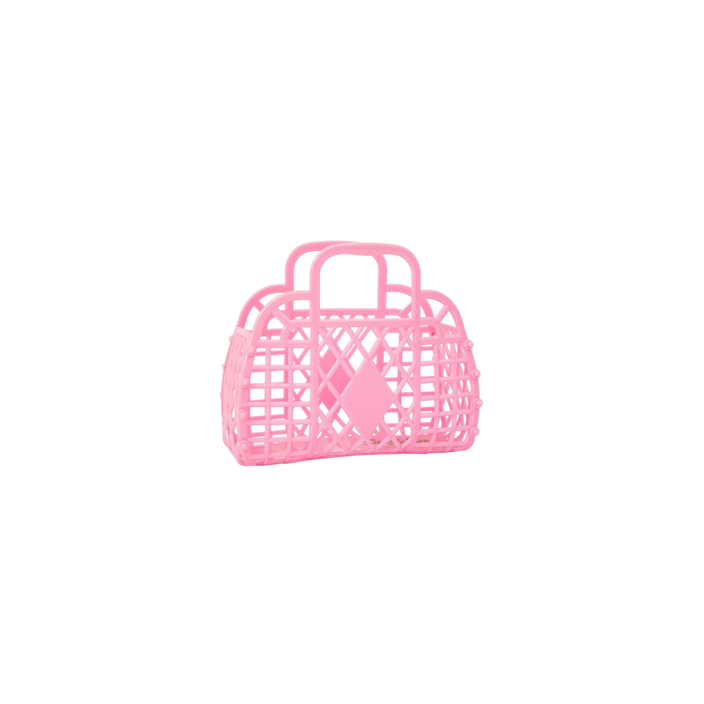 Sunjellies - Mini Retro Basket - Bubblegum Pink