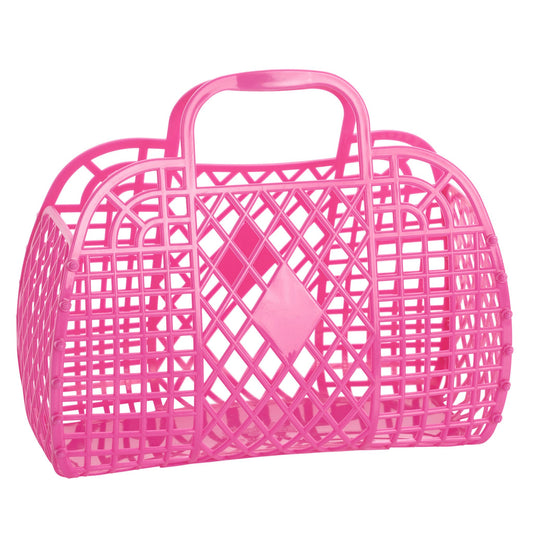 Sunjellies - Large Retro Basket - Berry Pink