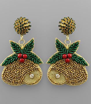 Jingle Bell + Poinsettia Earrings
