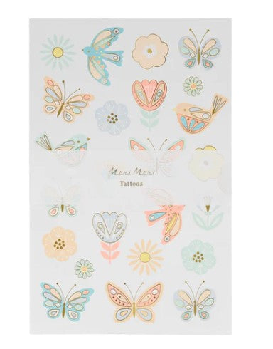 Meri Meri - Tattoo Sheet - Birds & Butterflies