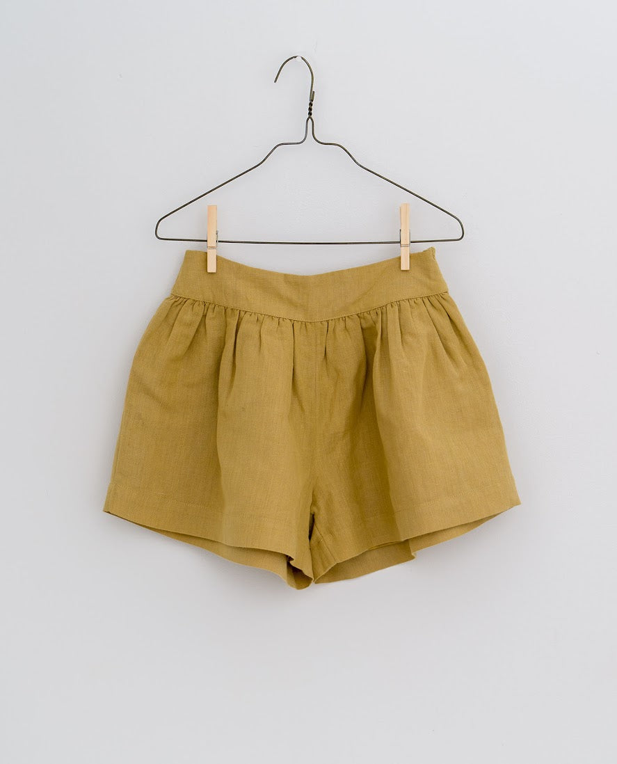 Little Cotton Clothes - Joanie Shorts - Mustard Linen