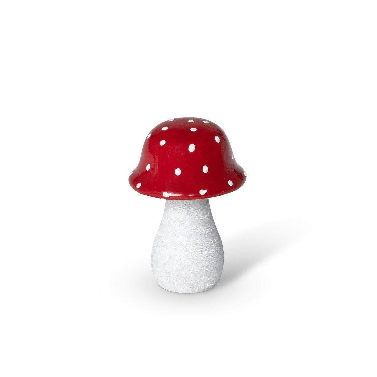 Red Polka Dot Wooden Mushroom - Mini